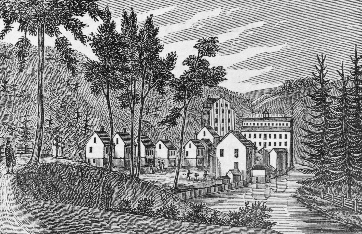 Bomullsfabrikklandsby, Glastenbury, fra 