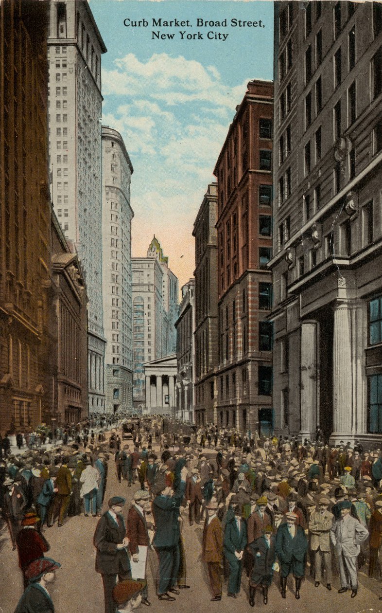 Curb Market, Broad Street, New York City av American School