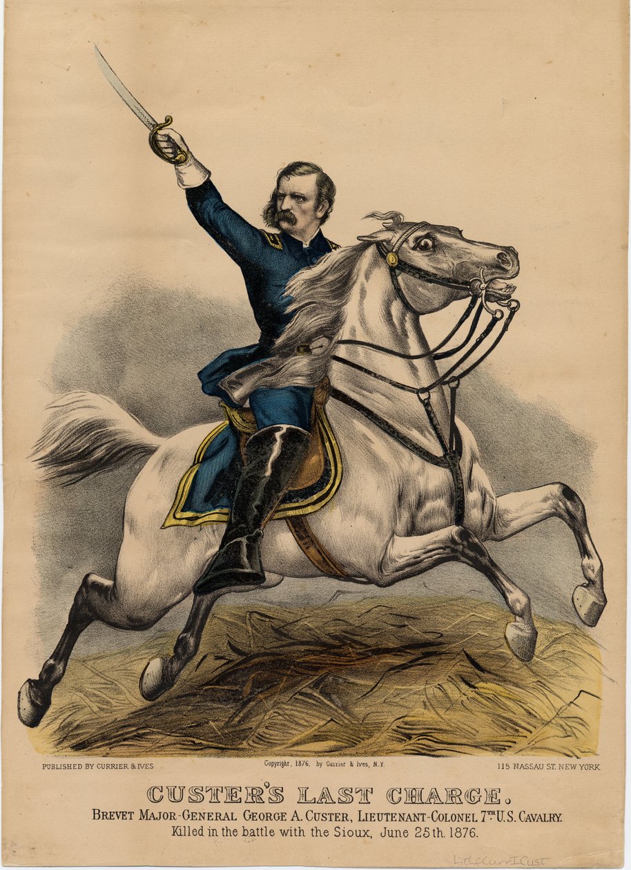 Custers siste lading, pub. av Currier & Ives, 1876 av American School