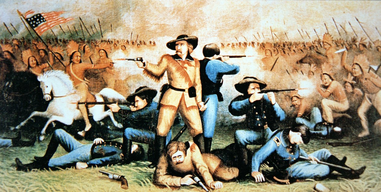 Custers siste stand ved slaget ved Little Bighorn, 25. juni av American School
