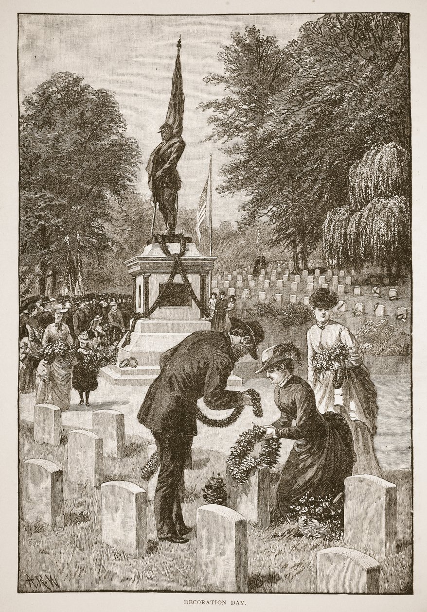 Dekorasjonsdag, fra en bokpub. 1896 av American School