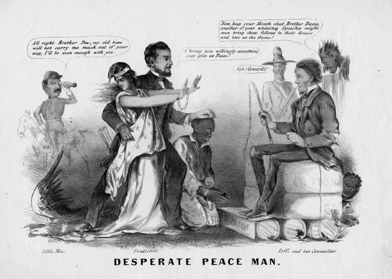 Desperate peace man, utgitt av Currier & Ives, New York, ca. 1866 av American School