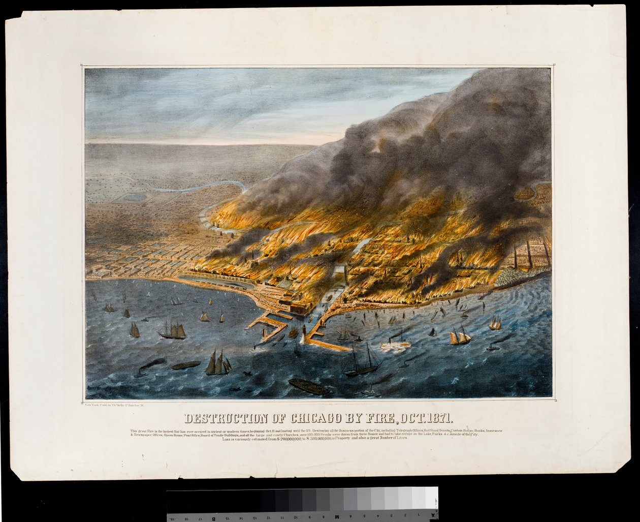 Ødeleggelse av Chicago ved brann, oktober 1871 av American School