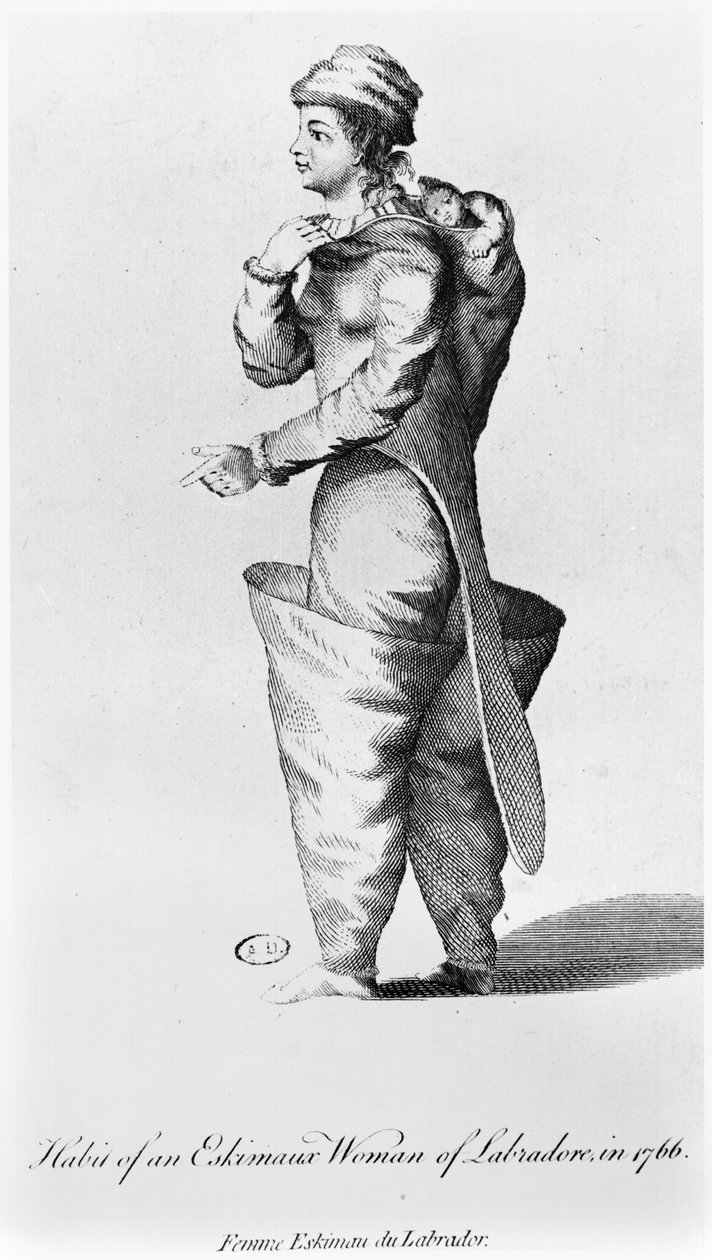 Kjole til en Esquimaux-kvinne fra Labrador, 1766 av American School
