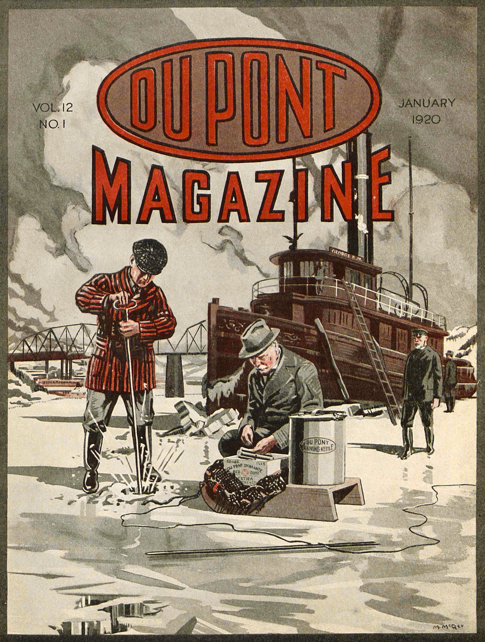 DuPont Dynamite, forside av DuPont Magazine, januar 1920 av American School