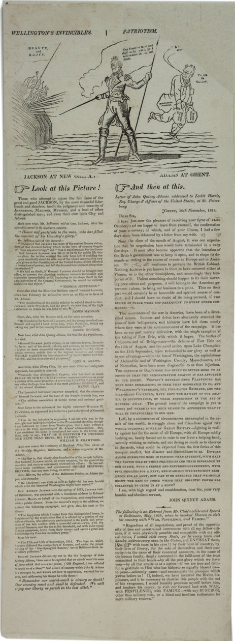 Valgplakat med fremtredende amerikanere, 1828 av American School