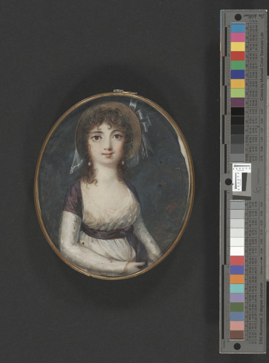 Eliza Poe (akvarell på elfenben) av American School