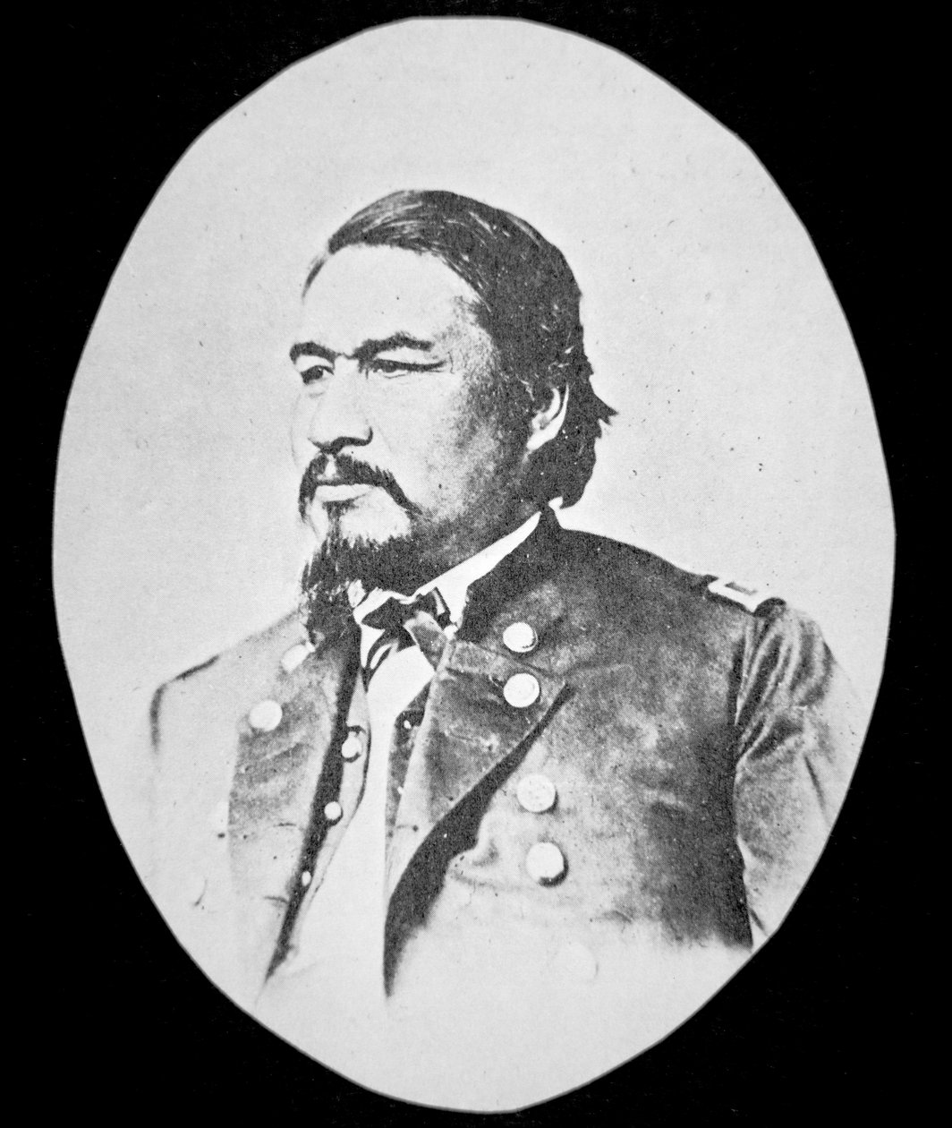 Ely Samuel Parker (1828–95) Seneca-sjef og føderal kommissær for indiske anliggender (litho) av American School