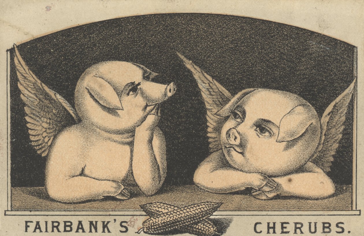 Fairbanks Cherubs, annonse for Fairbank Lard, ca. 1880 av American School