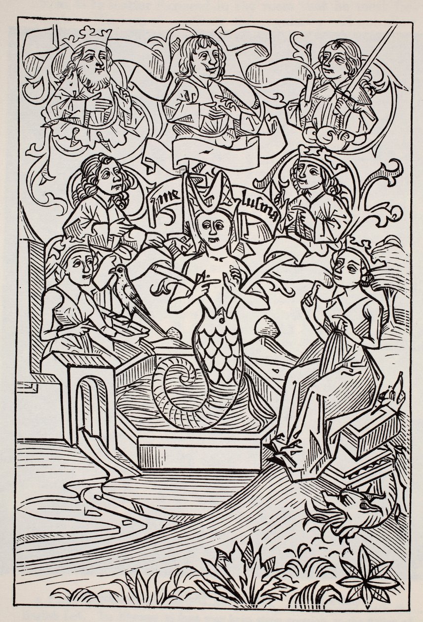Fay Melusine, fra The World Guide to Gnomes, Fairies, Alves and Other Little People av Thomas Keightley (1789-1872) Publisert 1880 av American School