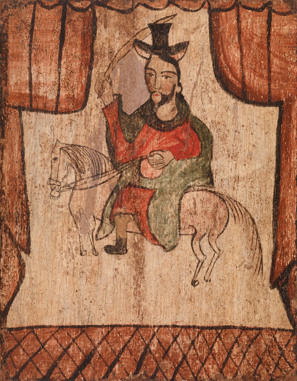 Figur som rir på en hest av American School