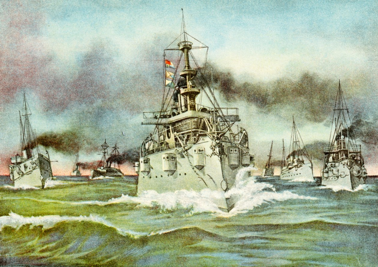 Flying Squadron of the United States Navy under den spansk-amerikanske krigen, 1898 av American School