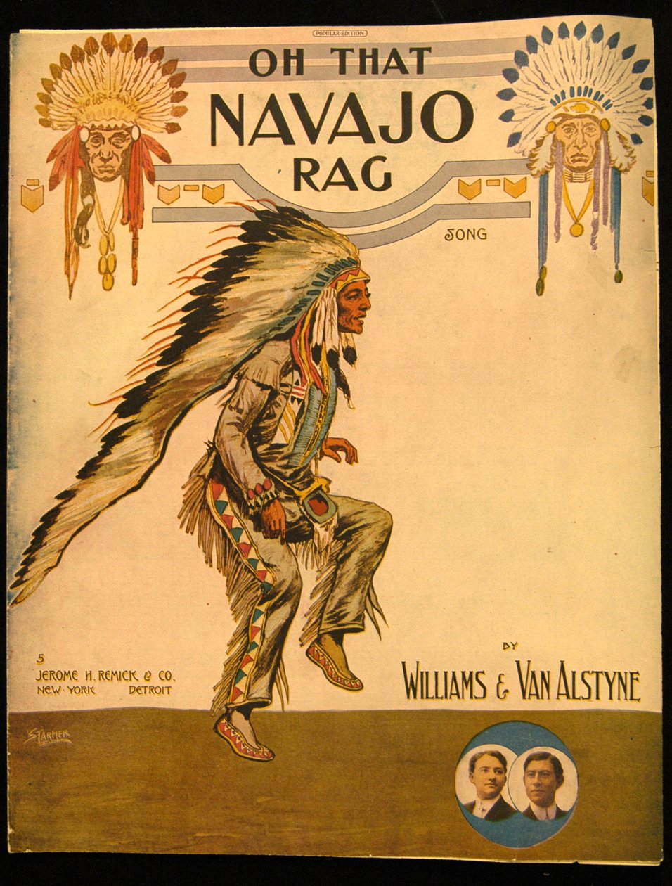 Forside for Oh that Navajo Rag av Williams og Van Alstyne, ca. 1912 av American School