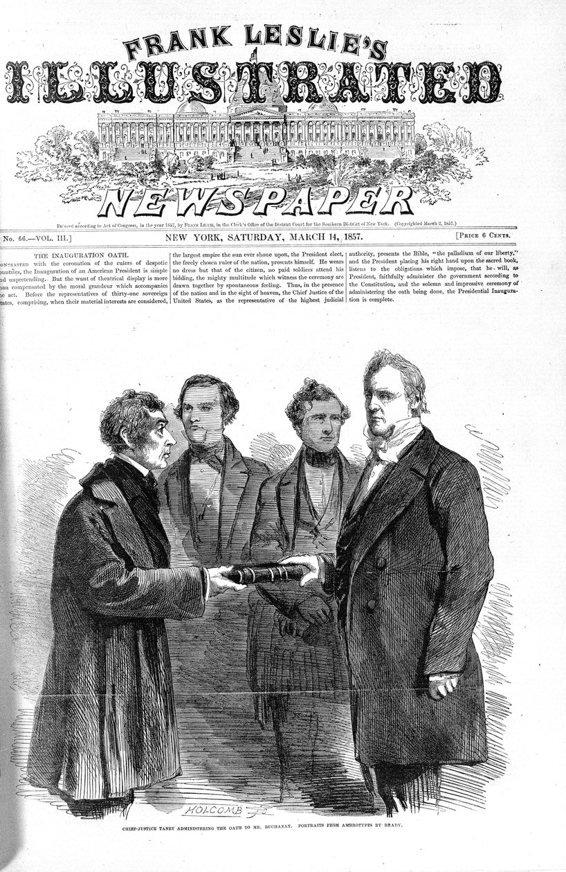 Forsiden til Frank Leslies Illustrated Newspaper 14. mars 1857 av American School