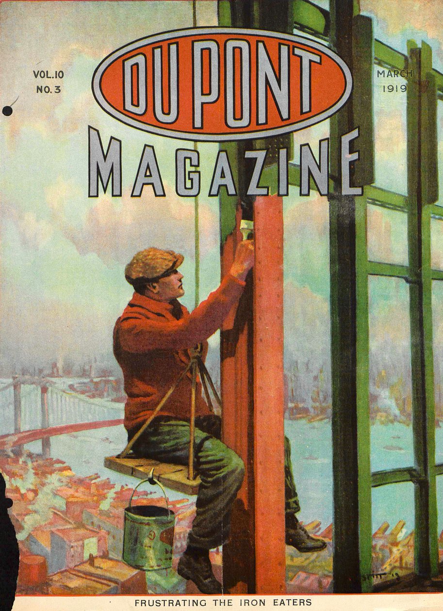 Frustrating the Iron Eater, forsiden av DuPont Magazine, mars 1919 av American School