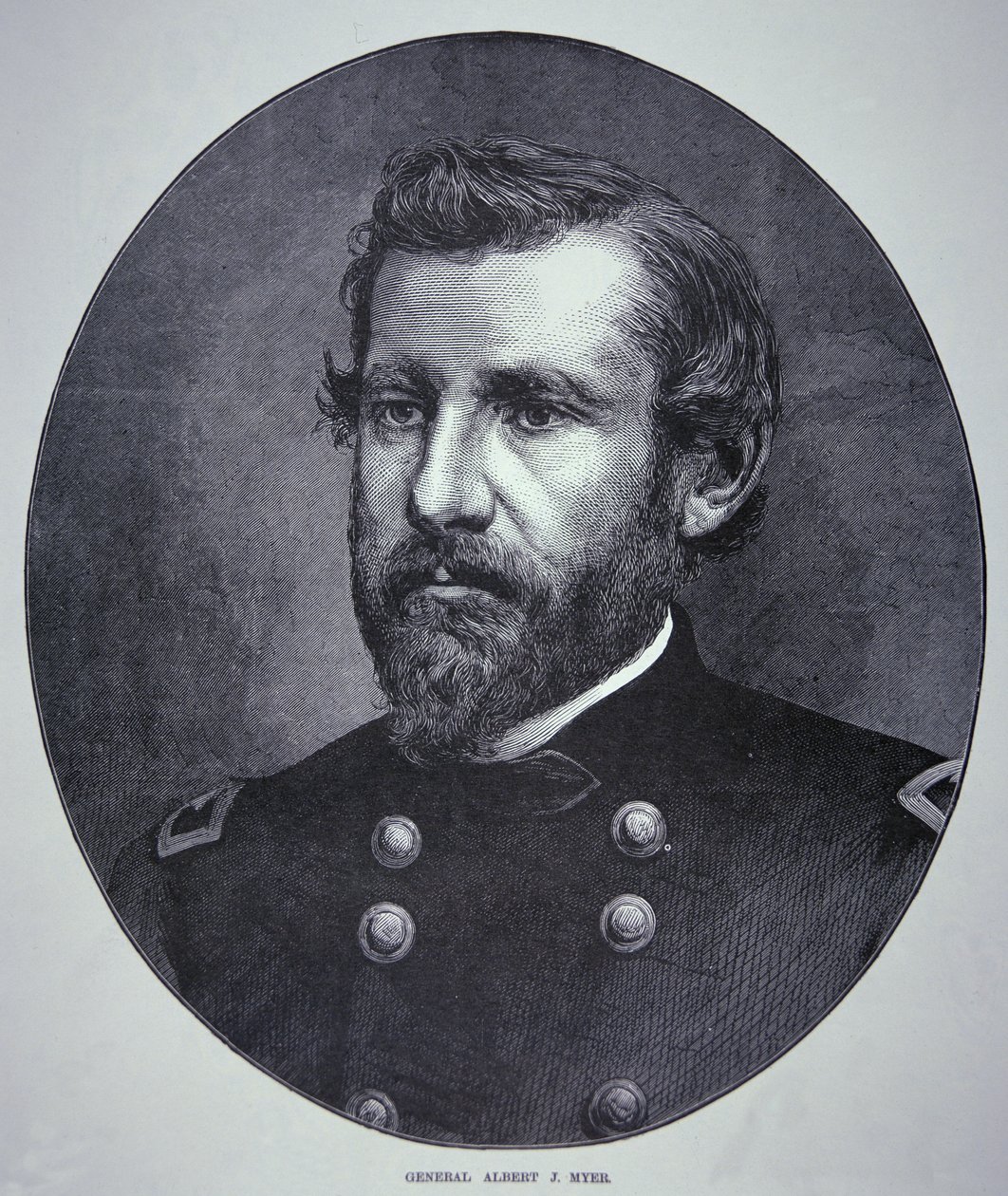 General Albert James Myer (1828-80) (gravering) av American School