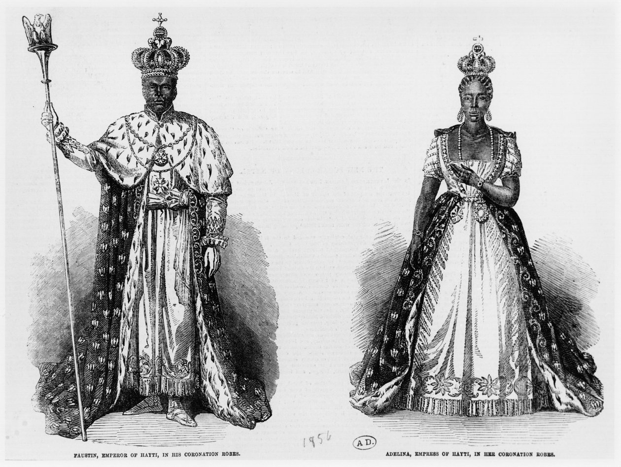 General Faustin Soulouque (ca. 1785-1867) som keiser av Haiti, og Adelina som keiserinne av Haiti, 1856 av American School