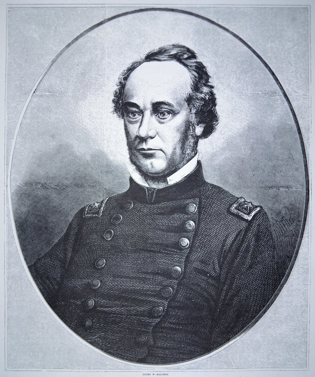 General Henry Wager Halleck (1815-72) (gravering) av American School