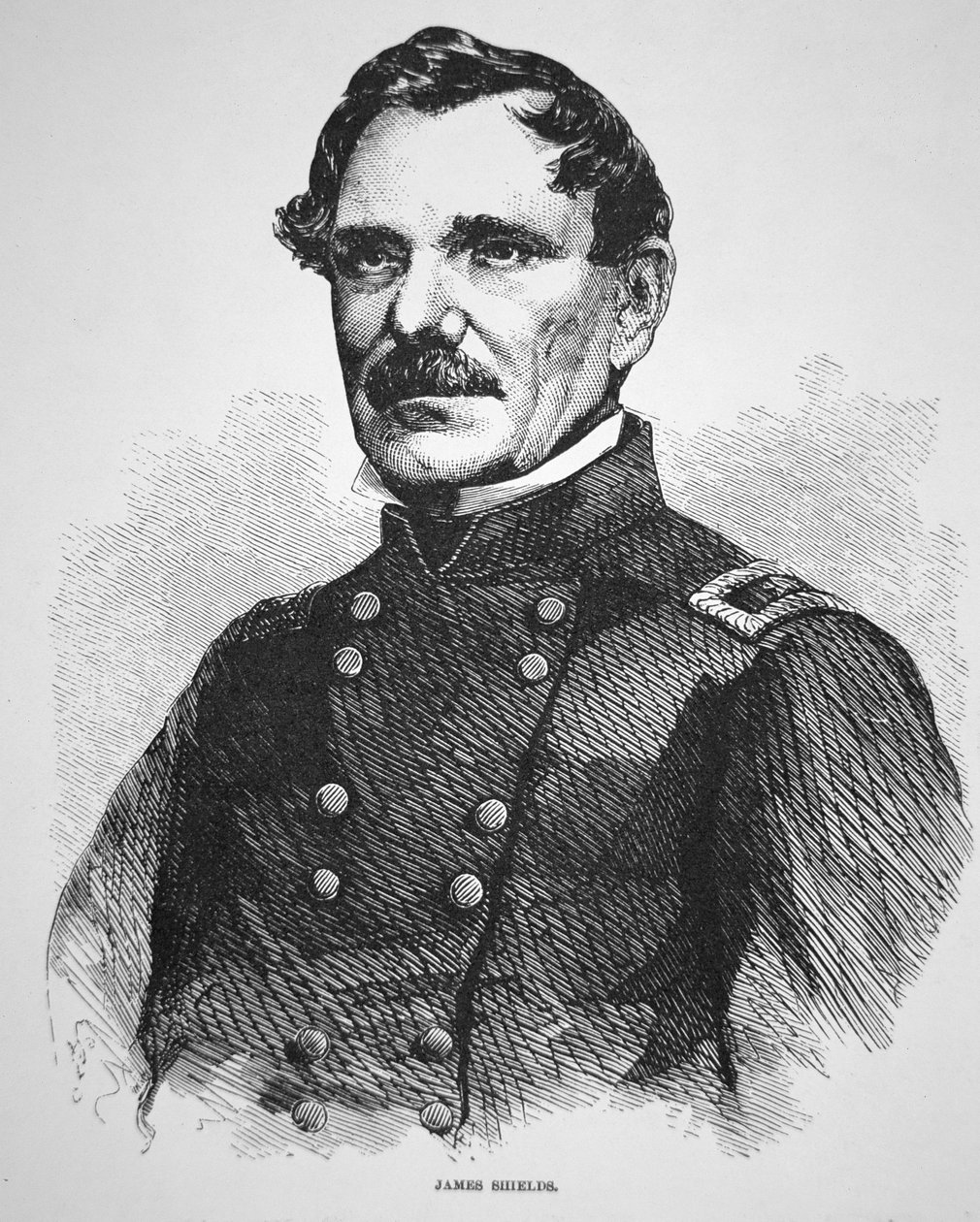 General James Shields (1810-79) (gravering) av American School