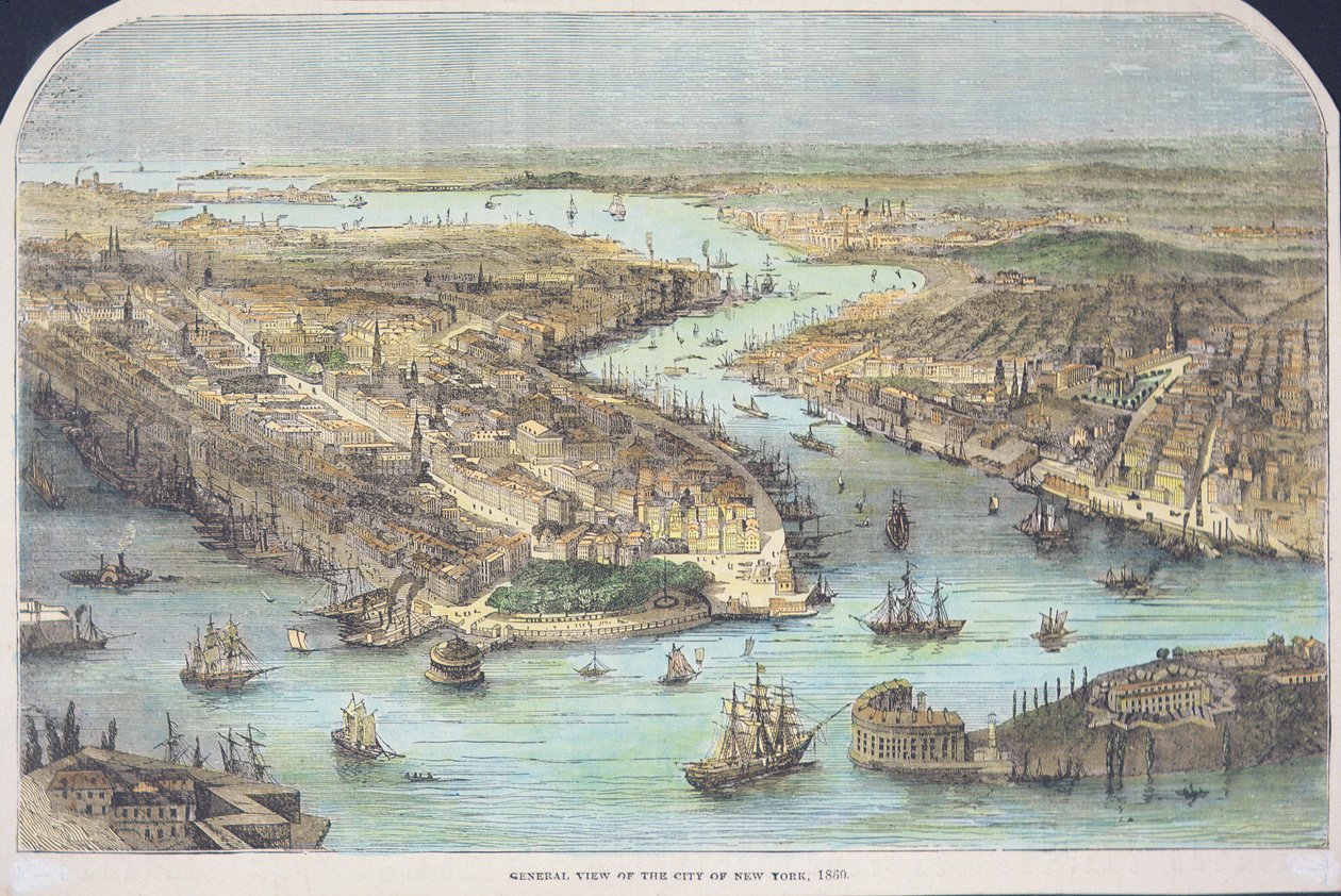 Generell utsikt over byen New York av American School