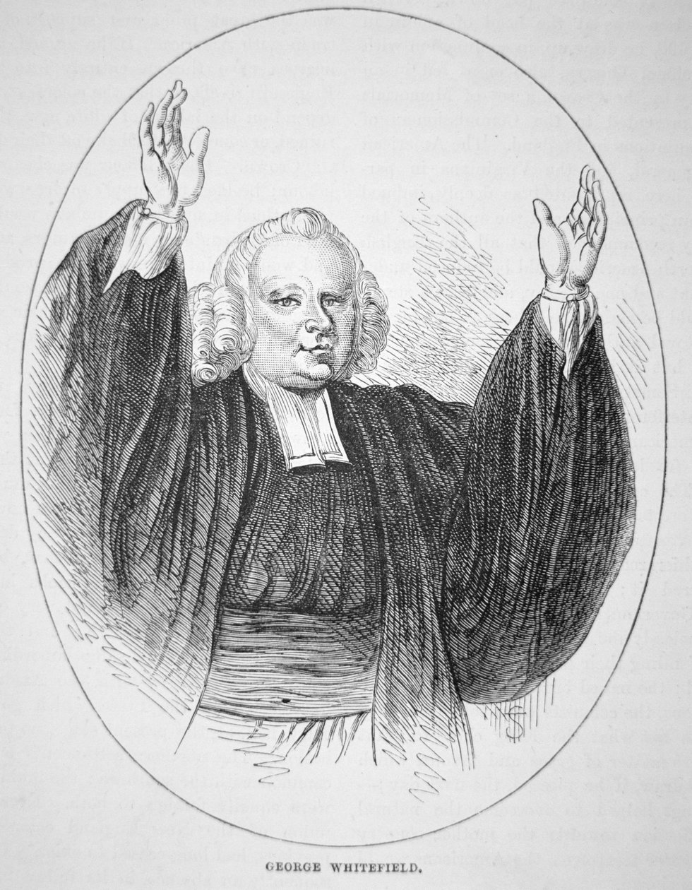 George Whitefield (1714–70) (litho) av American School