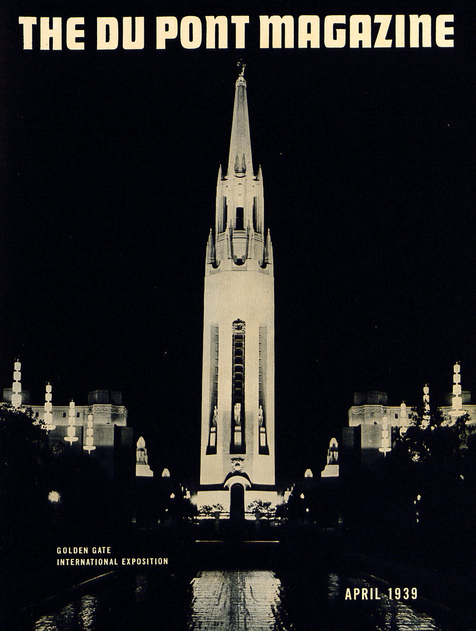 Golden Gate International Exposition, forside av DuPont Magazine, april 1939 av American School