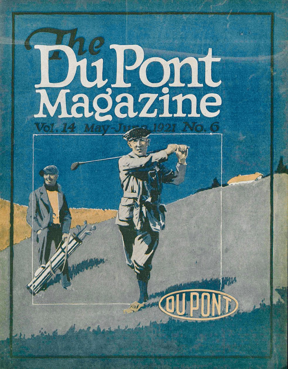 Golf, forside av DuPont Magazine, mai-juni 1921 av American School