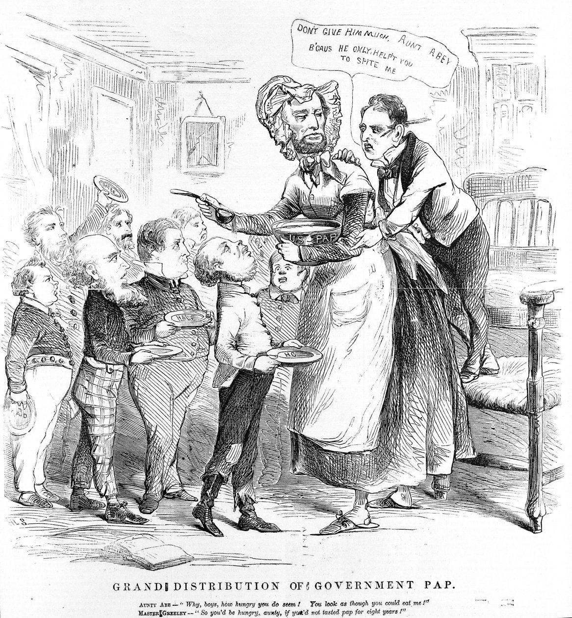 Grand Distribution of Government PAP, fra Humors of War av American School