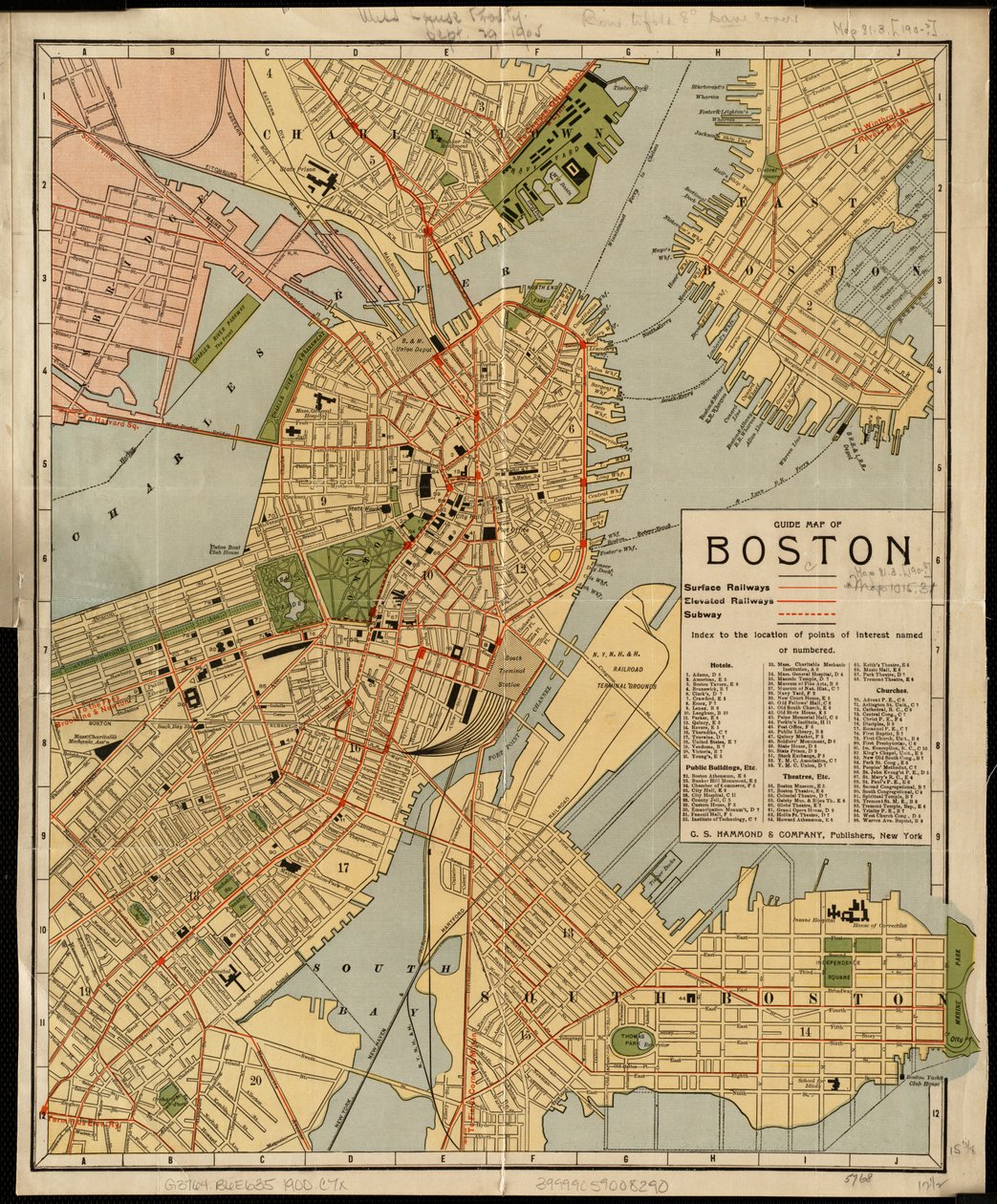 Guide kart over Boston av American School