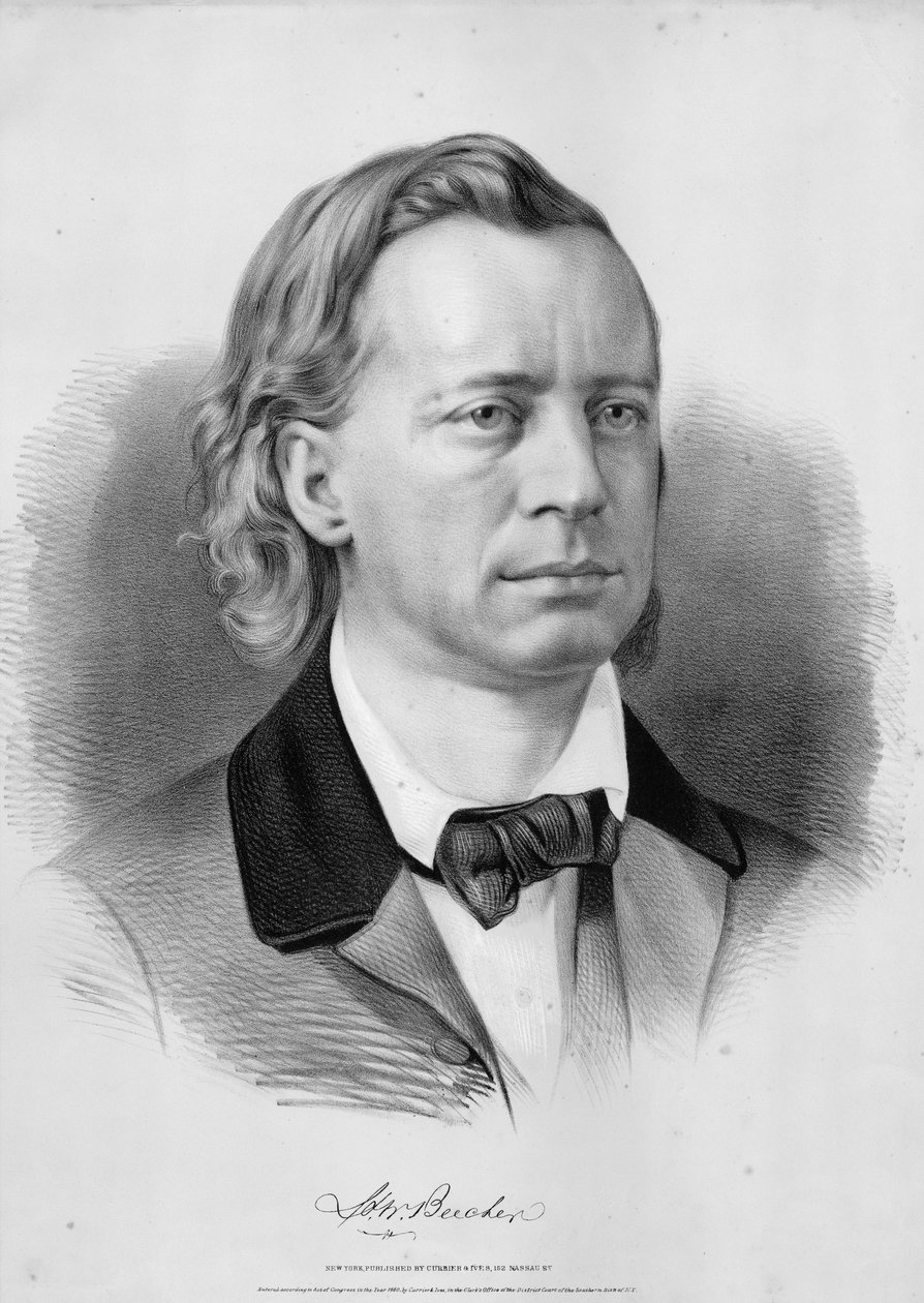 H. W. Beecher, pub. av Currier & Ives, 1860 av American School