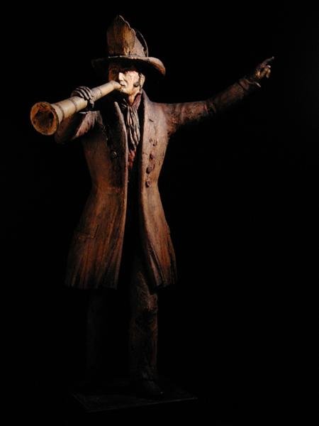 Harry Howard, sjefingeniør ved New York Volunteer Fire Department, ca. 1857 (polykrom malt og utskåret tre) av American School