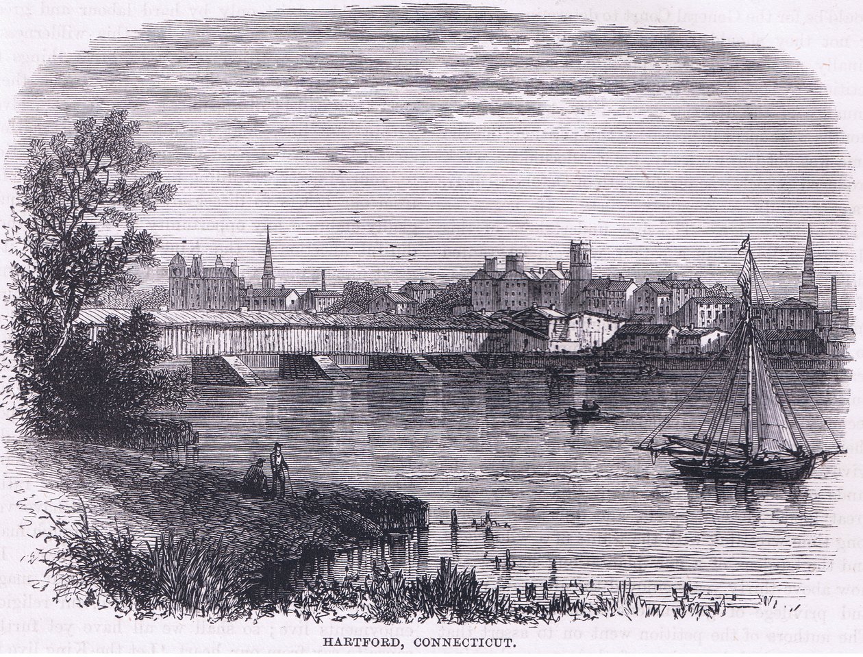 Hartford, Connecticut (1664), illustrasjon fra Cassell