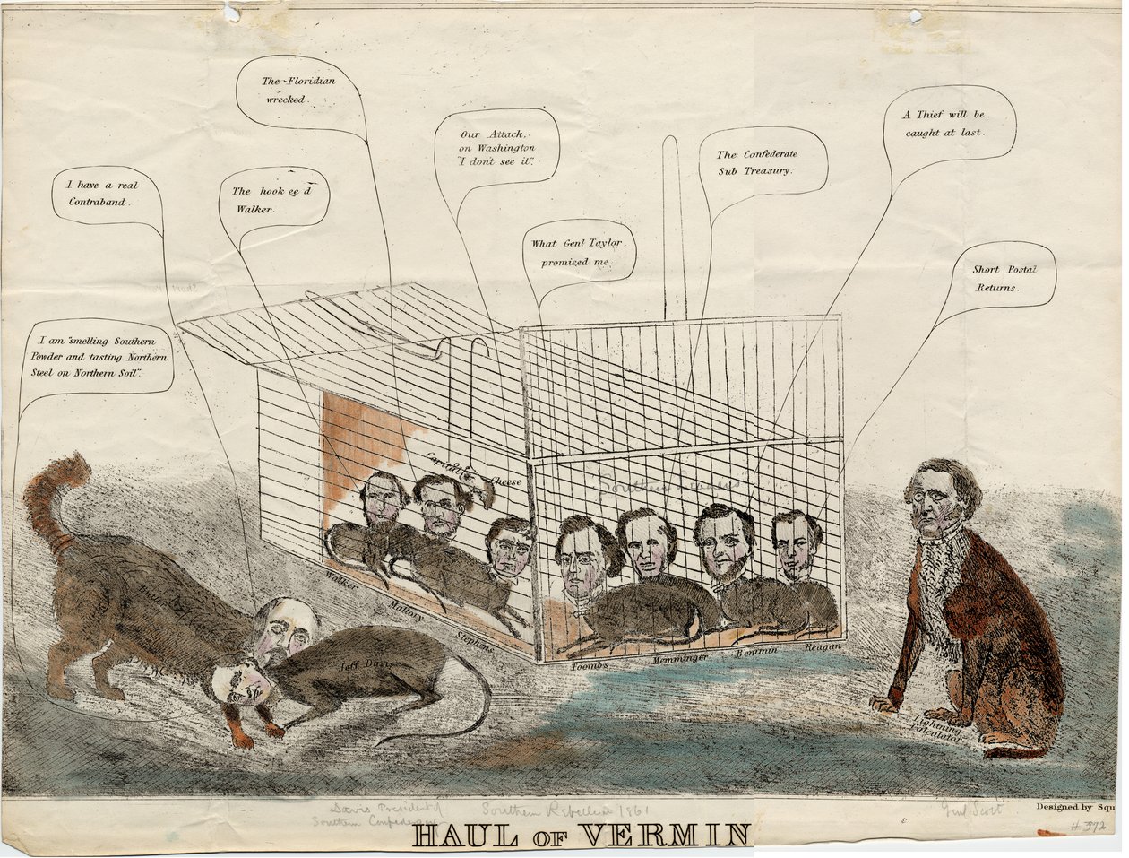 Haul of Vermin, designet av Squ., 1861 av American School