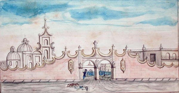 Huamantla, Mexico (akvarell på papir) av American School