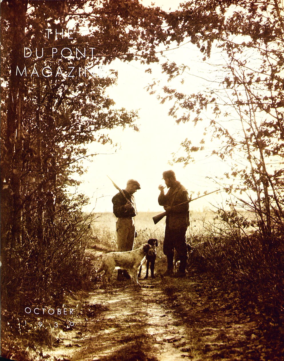 Hunters, forside av DuPont Magazine, oktober 1930 av American School