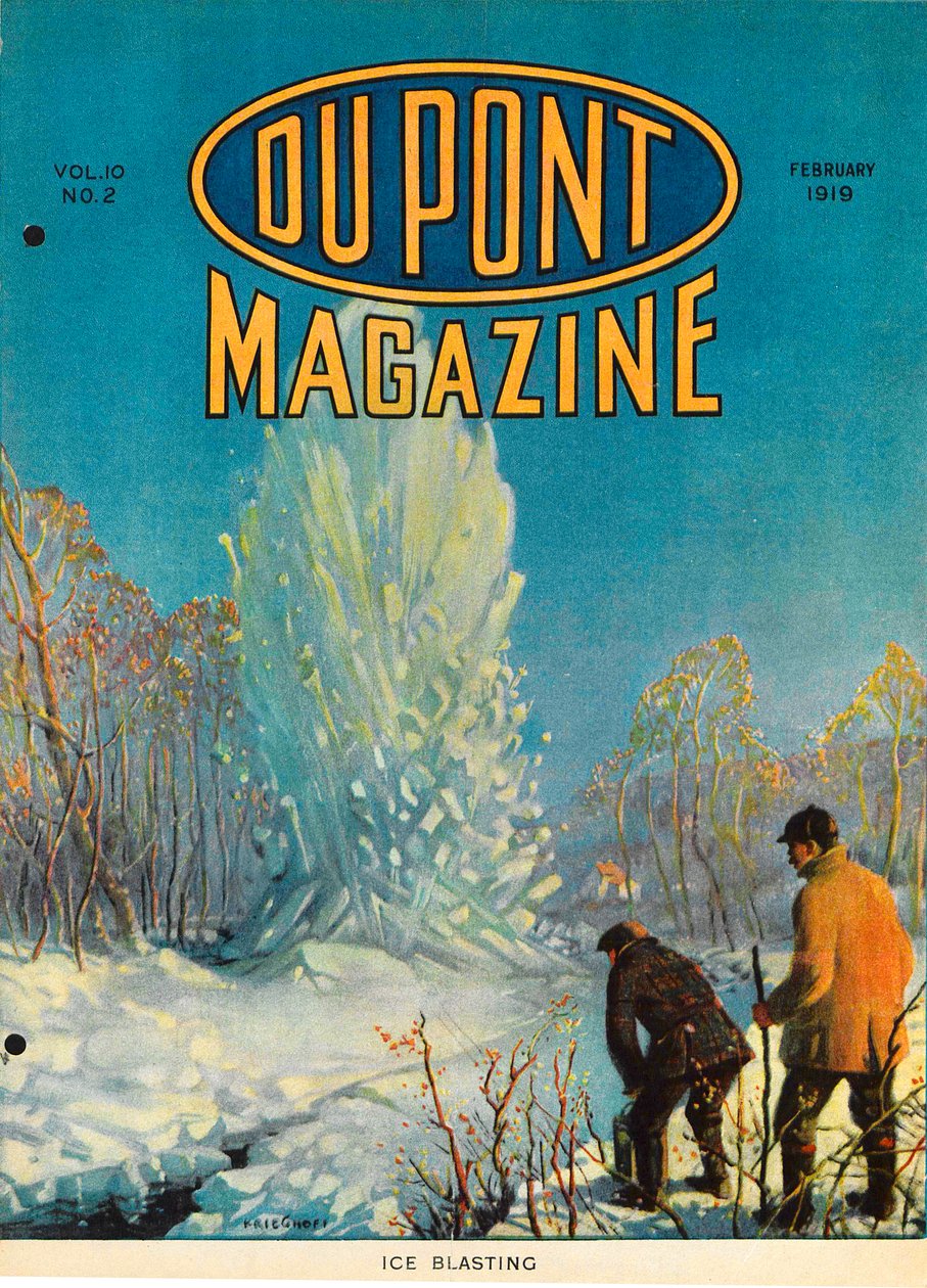 Ice Blasting, forside av DuPont Magazine, februar 1919 av American School