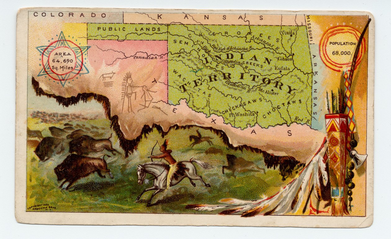 Indian Territory [Oklahoma], 1889 av American School
