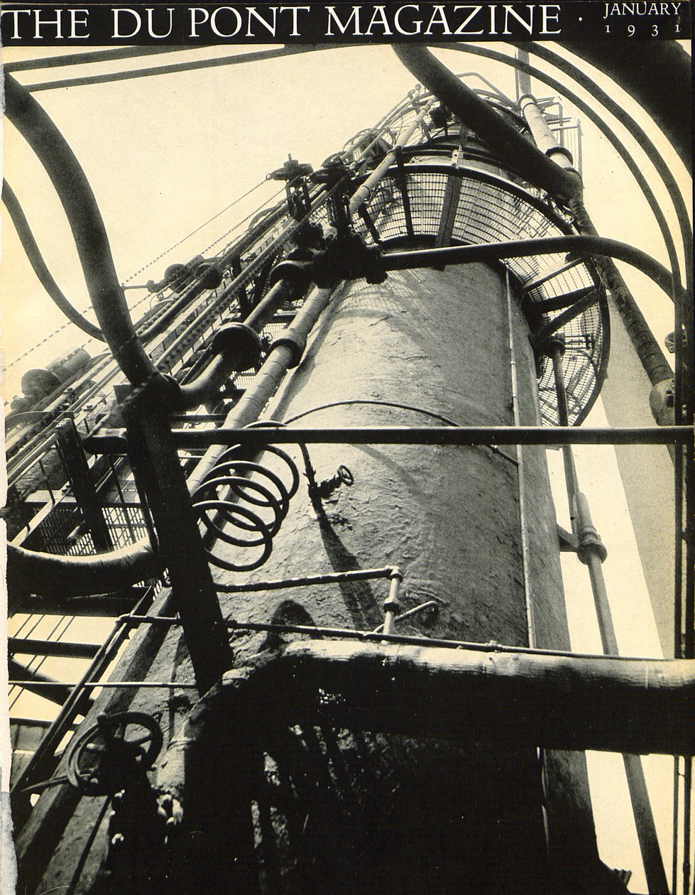 Industrianlegg, forside av DuPont Magazine, januar 1931 av American School
