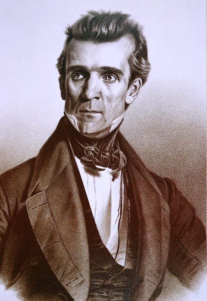 James Knox Polk (1795-1849) (lito) av American School