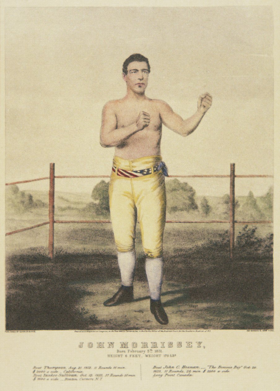 John Morrissey, fra et moderne trykk (farge litho) av American School
