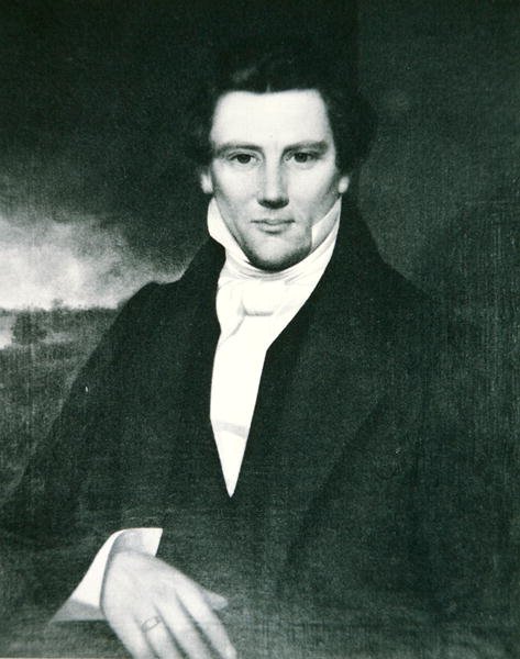 Joseph Smith (1805-44) profet grunnlegger av mormonreligionen i USA (litho) av American School