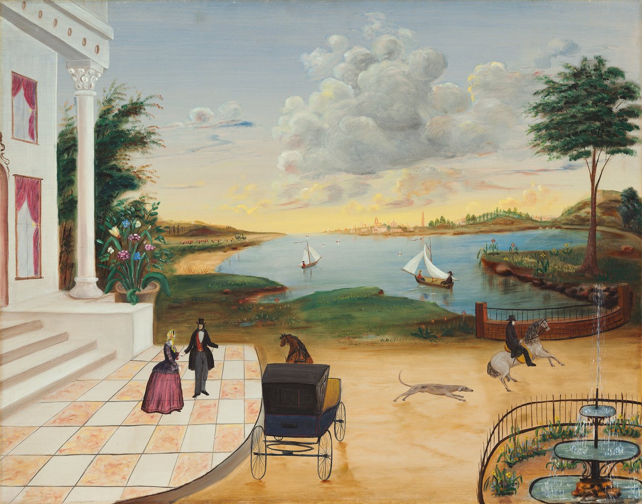 Forlater herregården, ca. 1850-55 av American School