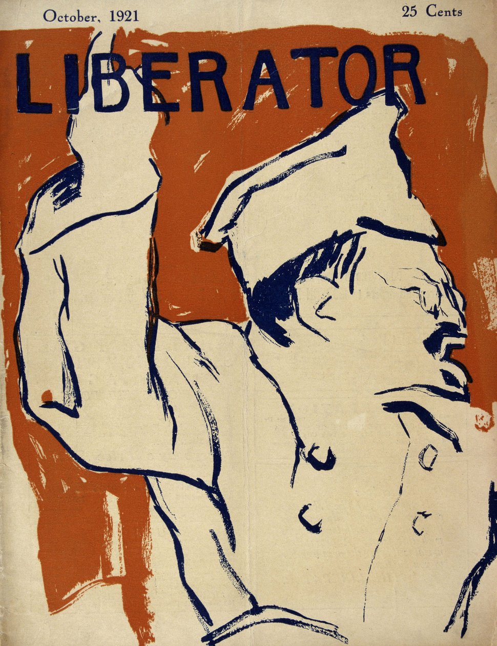 Leon Trotsky (Trotsky) (1879-1940) - i "Liberator" innen oktober 1921 av American School