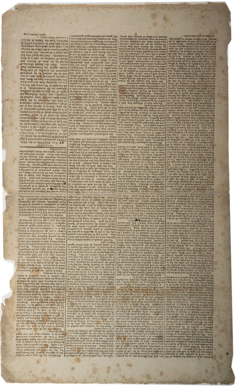 Ytringsfrihet og pressefrihet, januar 1799 av American School