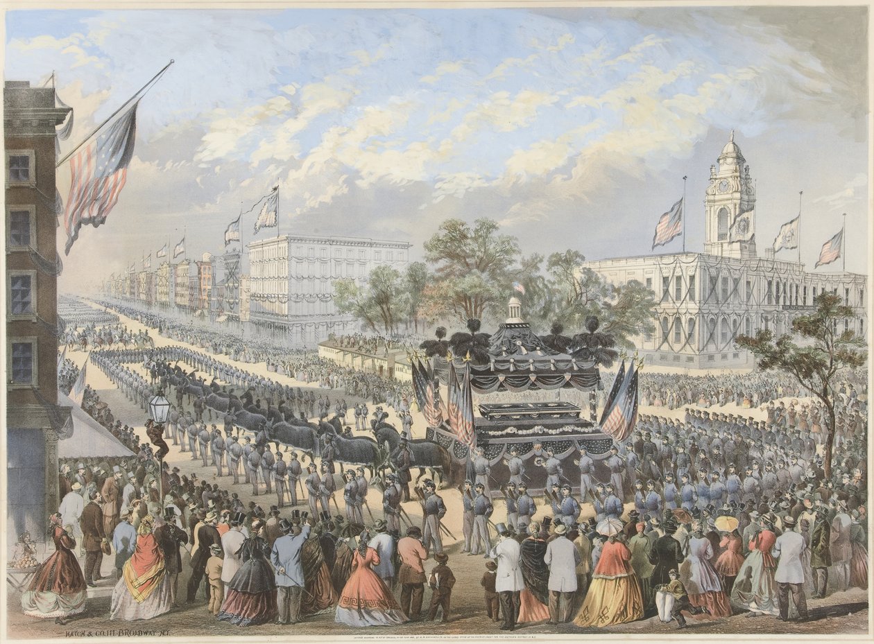 Lincolns begravelse, 25. april, 1865, pub. 1866 av American School
