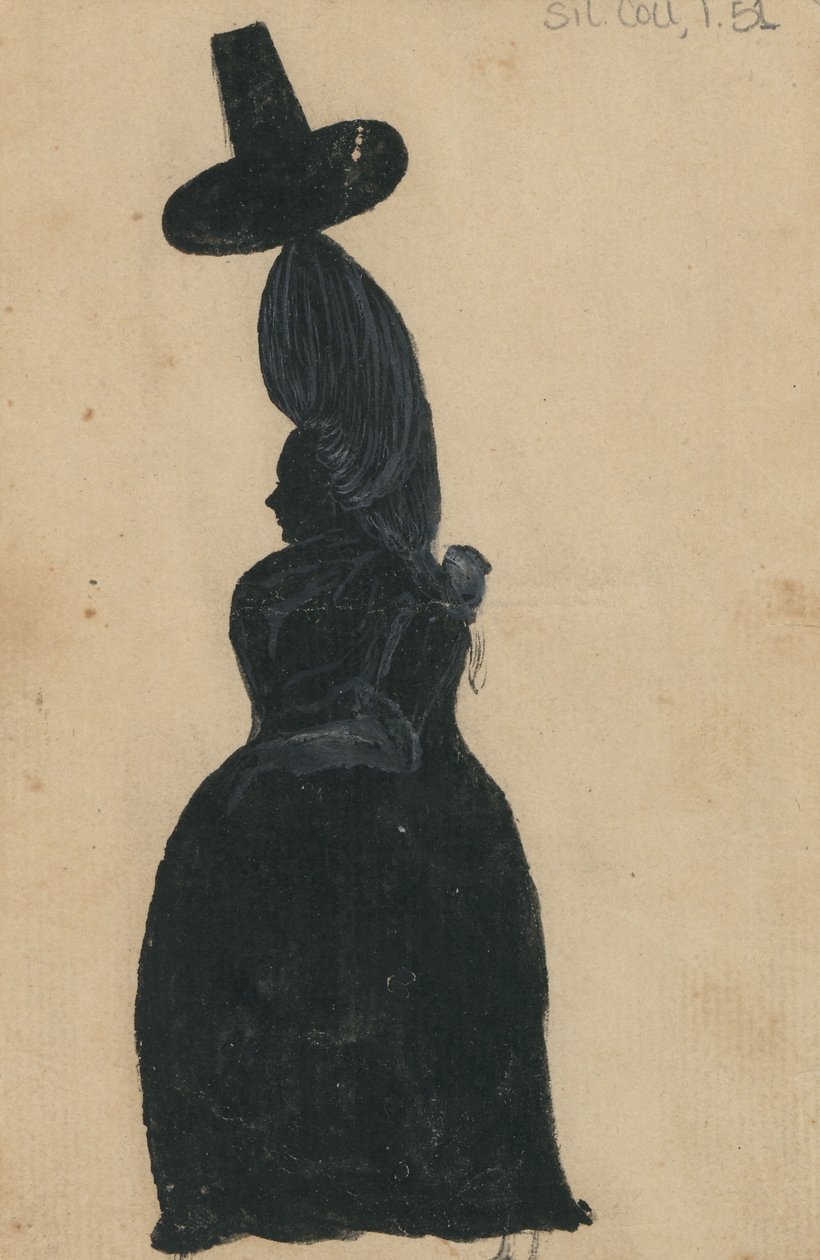 Lucy Knox, ca. 1790 (blekk med hvitt porselen på kortet) av American School