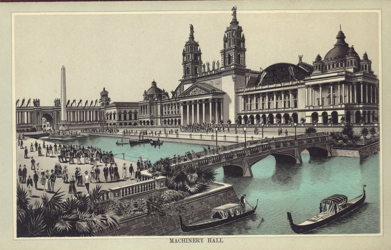 Machinery Hall på World's Columbian Exposition i Chicago, fra en utstillingsguide av American School