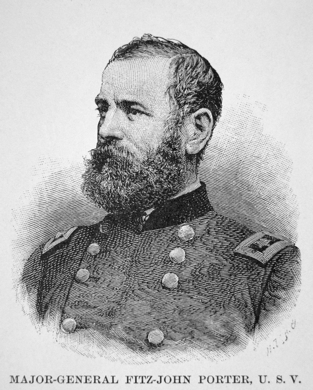 Generalmajor Fitz John Porter (1822-1901) (gravering) av American School