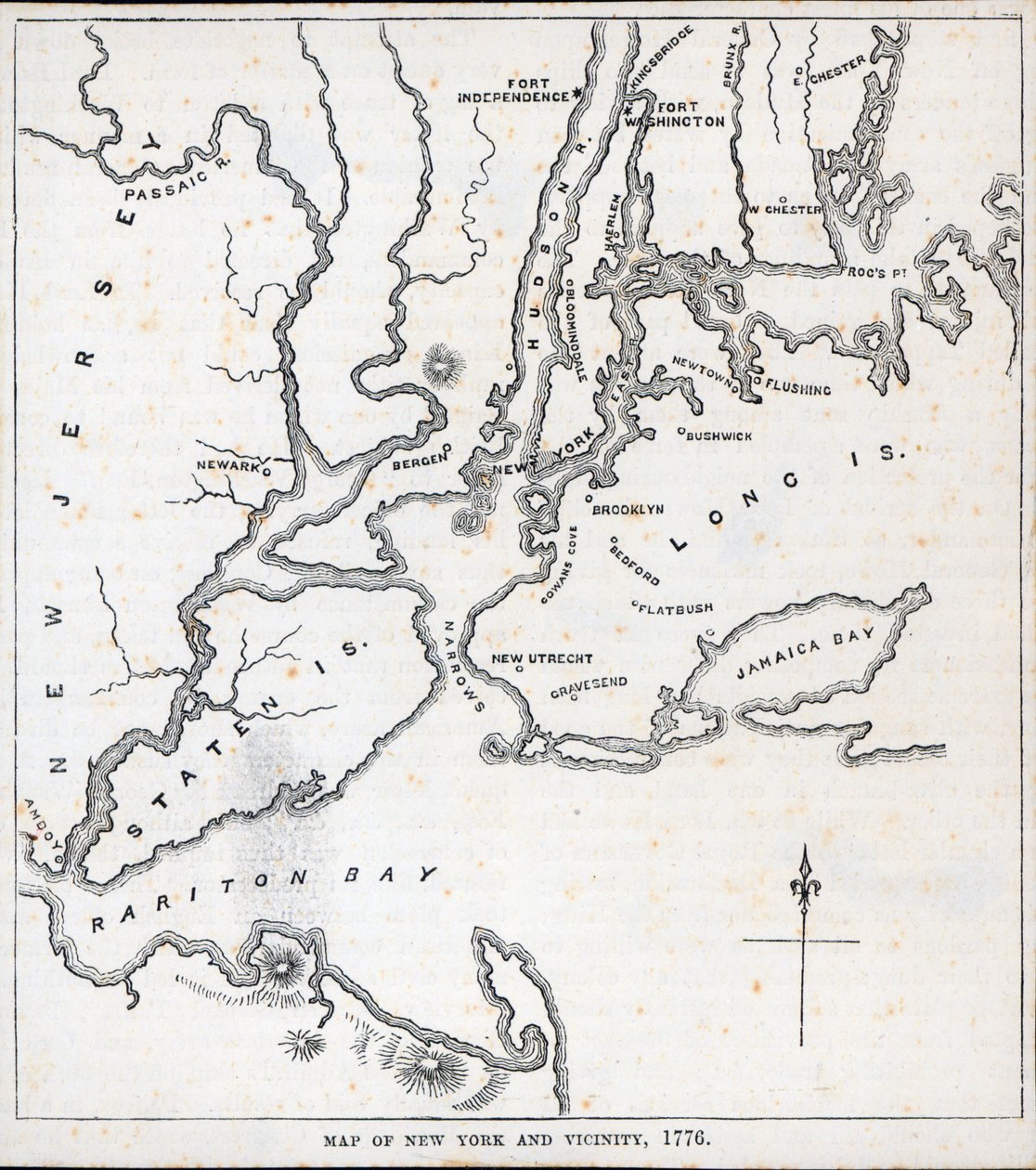 Kart over New York and the Vicinity (litho) av American School