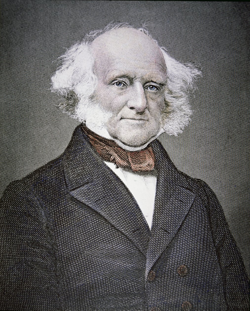 Martin van Buren (1782-1862) (farget gravering) av American School
